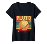 Womens Honoring Our Lost Planet Pluto Never Forget 1930 2006 V-Neck T-Shirt