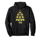 Tennis Sports Lover Xmas Lights Tennis Ball Christmas Tree Pullover Hoodie