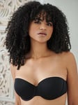 Pour Moi Definitions Push-up Strapless Bra - Black, Black, Size 32C, Women