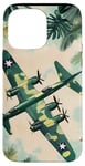 Coque pour iPhone 14 Pro Max Bombardier B-17G Green Pop Art Tropical B-17 Flying Fortress de la Seconde Guerre mondiale