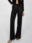 Mango Toledo Knit Trousers, Black