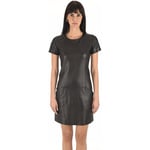 Robe La Canadienne  Robe cuir agneau noire-033873