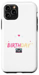 Coque pour iPhone 11 Pro Fête d'anniversaire drôle avec 7e musique, histoire d'anniversaire pour fille de 7 ans