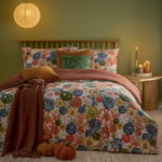 furn. Picking Patch Pumpkin Duvet Cover Set - Brown Polycotton - Size King