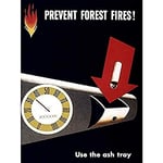 War WWII USA Prevent Forest Fires Ash Tray Advert Unframed Wall Art Print Poster Home Decor Premium