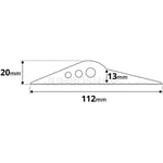 STEIGNER Seuil de porte Garage avec Colle de Montage en EPDM, 4,5 m, 20 mm x 112 mm, SGD02