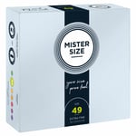 Mister Size condoms 49 mm width Smaller Close Feel Snug Fit condoms Box 36