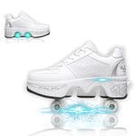 Hmlopx Deformation Roller Skates Invisible Roller Skate Ice Skates 2 in 1 Outdoor Recreation Skates for Men Women Automatic Walking Shoes Quad Skating Outdoor Sports