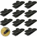 Lot de 10 clips de bâche robustes pour auvents, camping en plein air, auvents de caravane, bâches de voiture, bâches de piscine