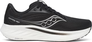 Saucony Men's Ride 18 Wide Black/white, 48