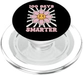 Funny Happy 100 Days Of School Groovy 100 Days Smarter PopSockets PopGrip pour MagSafe