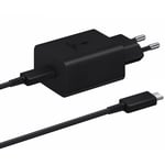 Samsung 45W PD USB-C reiselader med USB-C-kabel - Svart