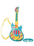 Lexibook- NBC Universal Minions, Moche et Méchant, Guitare électronique Micro et Lunettes pour Chanter avec Style, 2 Modes de Jeu, Mélodies de démonstration, Effets Lumineux, K260DES, Jaune/Bleu