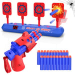 Cible Nerf avec Pistolet Enfant, Jeu Cible Tir Cible Electronique avec Effet Sonore 20 Fléchettes Pistolet Jouet Garçon Fille 3 4 5 6 7 8 9 Ans Jeux Extérieur Jardin Cadeaux Noël Anniversaire Pâques