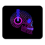 Mousepad Computer Notepad Office Sugar Skull Headphones Halftone Neon Home School Game Player Computer Worker Inch