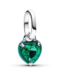 Pandora ME Green Chakra Heart Mini Dangle Charm Sterling silver Enamel Man-made crystal berlock 793042C03