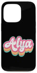 Coque pour iPhone 13 Pro Alya Prénom Fille Vintage Années 70 80 Personnalisé