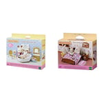 Sylvanian Families Country Bathroom Set & Semi-Double Bed,Multicolor,4.9 x 2.3 x 4.7 centimeters