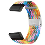 Flätat klockarmband Garmin Fenix E - Light Rainbow