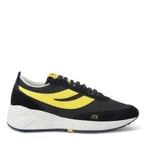 Superga Unisex Adult 4089 Training 9TS Slim Suede Trainers (Black/Sunflower/Navy) material_Synthetic - Size UK 11