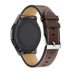 Samsung Galaxy Watch4 Classic 46mm/42mm/Galaxy Watch4 44mm/40mm - Klassiskt läderband 20mm - Kaffe