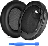 Remplacement Coussinets d'oreille pour Sony WH-1000XM4 Noise Cancelling Casque par-Memory Foam et Protein PU Coussinet Casque-Noise Isolation Coussinets de Rechange-Noir