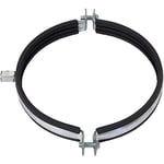 Ø 200mm / 8 inch Rubber Lined Steel Pipe Bracket/Clamp - Anti Vibration Suspension Ring - Duct Holder