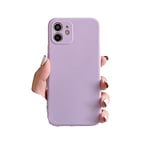 iPhone 11 Case, Silicone [Square Edges] and [Camera Protection] Upgrade Phone Case [Shockproof] [Drop-Proof], 6.1 Inch, Heavy Duty Protection Phone Case Cover for Apple iPhone 11, Grass Purple