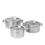 Pillivuyt - Somme Pot Set - Set of 3 - Grytor och kastruller - Silver