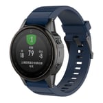 Garmin Fenix 5S Kuvioitu Pehmeä Silikooni Vaihdettava Kellon Ranneke - Tumman Sininen Tummansininen