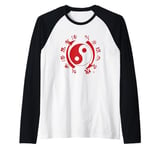 Bruce Lee Jeet Kune Do Chest Emblem Raglan Baseball Tee