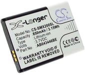 Kompatibelt med Samsung SGH-X979, 3.6V (3.7V), 850 mAh