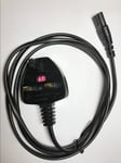 UK Plug Power Cable Lead for HITACHI AXS240BTU Slim Soundbar Subwoofer
