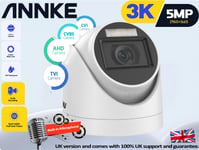 ANNKE 3K Dome 5MP Audio In CCTV Security Camera Color Night Vision for DVR Home