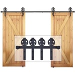 Stoex - Kit de Rail Porte Coulissante Quincailleri Industriel Systeme pour Porte Suspendue Ensemble Industriel Porte Bois Coulissante Interieur