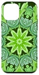 iPhone 12 mini Ailanthus Leaves Pattern Design Cut Out Lime And Tea Case