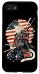 iPhone SE (2020) / 7 / 8 Cat Samurai American Flag Samurai Cat Art Patriotic Cat Case