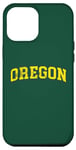 Coque pour iPhone 14 Plus Retro Oregon Tee Vintage Oregon Jaune Throwback Green Tee