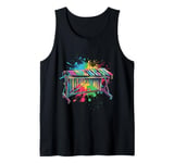 Marimbist Musician Vibraphonist Watercolor Splash Marimba Tank Top