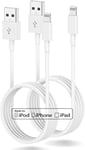 iPhone Charger Cable 2M,[Apple MFi Certified] 2Pack Long iPhone USB Charger Lead Lightning Cable, Original iPhone Charging Wire 6ft for Apple iPhone 14 Plus/13 Pro Max/12 Mini/11 Pro/6 Plus/5S/SE,iPad