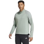 Adidas Ultimate Hivis 1/2 LS T-skjorte, XL, Herre, Grønn - Perfekt for løping og trening