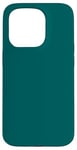 Coque pour iPhone 15 Pro Couleur bleu sarcelle foncé simple