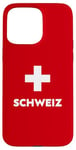 iPhone 15 Pro Max Switzerland Flag Suisse Swiss Schweiz White Red Case