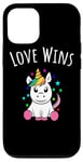 Coque pour iPhone 13 Mois de la fierté LGBTQ Gay et Lesbian Unicorn Love Wins