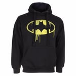 Dc Comics Mens - Batman Dripping Logo - Pullover Hood - Black