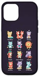 Coque pour iPhone 14 Signe du zodiaque, chats mignons kawaii