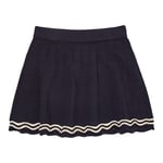 Copenhagen Colors GOTS Stickad Tenniskjol Navy Cream | Blå | 98 cm