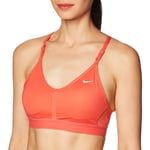 Nike Bra W NK Indy V-Neck Bra, Ember Glow/Ember Glow/Ember Glow/White, CZ4456-850, M