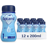 12 x 200ml Aptamil Breastmilk Substitute 1 First Infant Milk From Birth