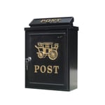 Hengqiyuan Outdoor Mailbox Rainwater Villa Tangle Mail Box Pastoral Creative Mailbox Red Pink Outdoor Pattern Wall Safety Mailbox,style2